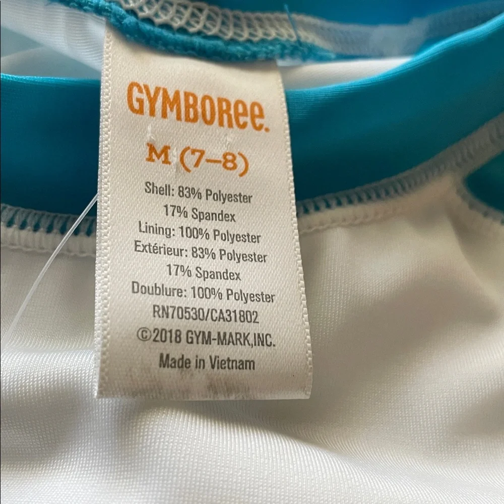 NWT Gymboree Boy White Blue In Surf We Trust Rash Guard Shirt (7-8)